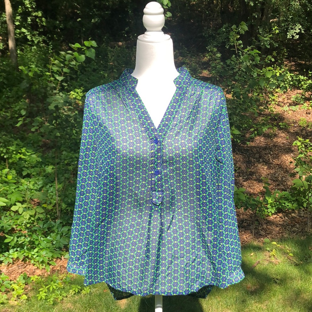 Tacera lightweight sheer blouse